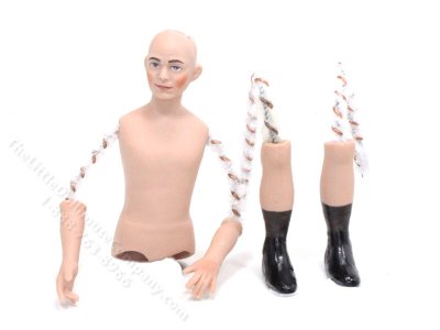 (image for) Miniature Porcelain Male Doll Kit for Dollhouses