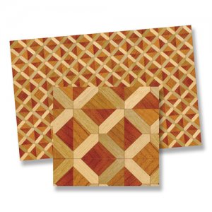 (image for) Dollhouse Scale Laminated Paper Parquet
