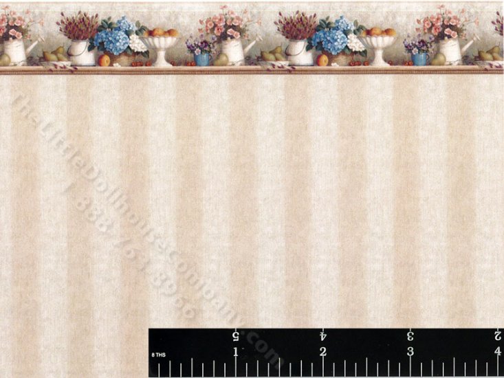 (image for) Country Shelf Pattern Miniature Wallpaper for Dollhouses