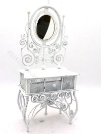 (image for) Miniature White Wire Vanity