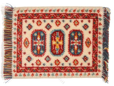 (image for) Miniature Caucasian Rug for Dollhouses - 5x7
