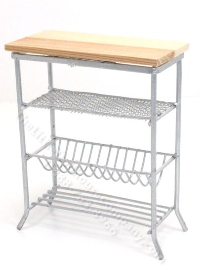 (image for) Miniature Silver Wire Kitchen Island
