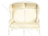 (image for) Miniature White Double Porter Chair for Dollhouses