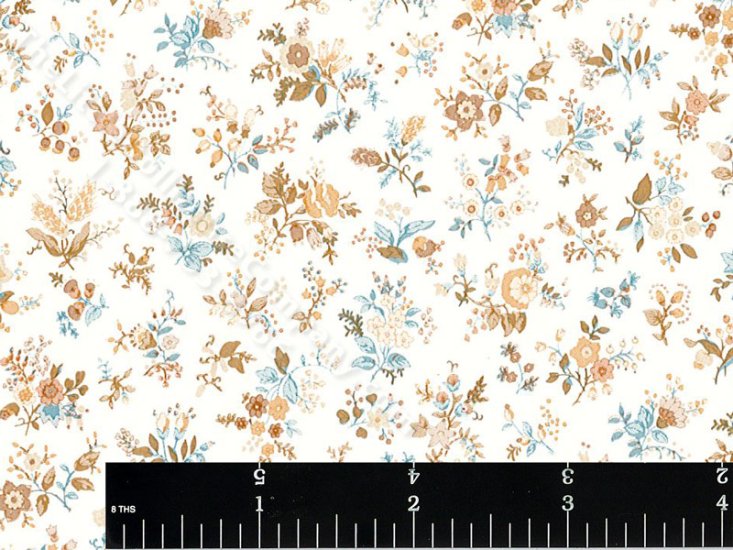 (image for) Monique Floral Miniature Wallpaper for Dollhouses - Brown