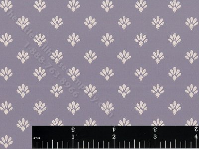 (image for) White Fans on Lavender Miniature Wallpaper for Dollhouses
