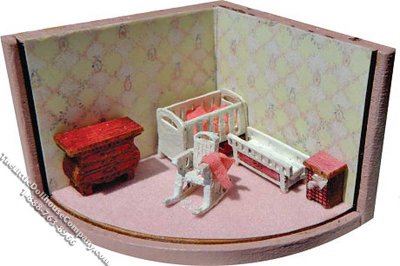 (image for) 1/144" Scale Nursery Furniture Kit for Dollhouses