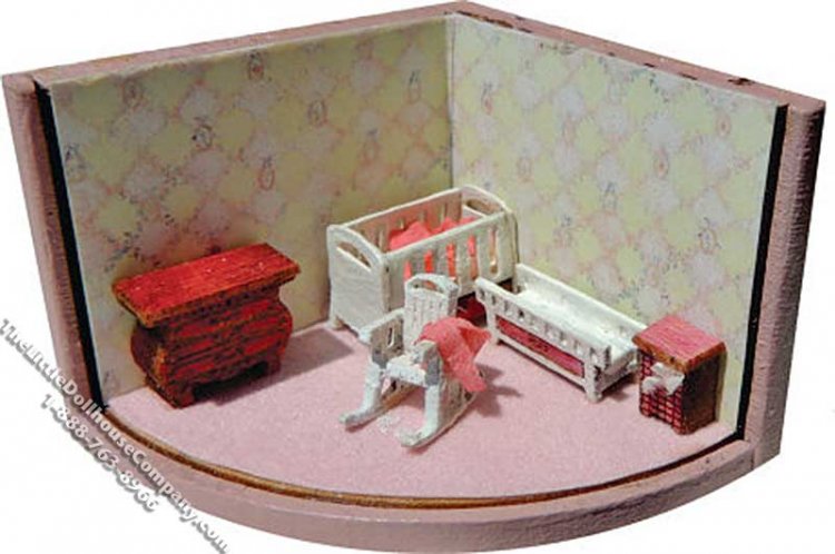 (image for) 1/144" Scale Nursery Furniture Kit for Dollhouses