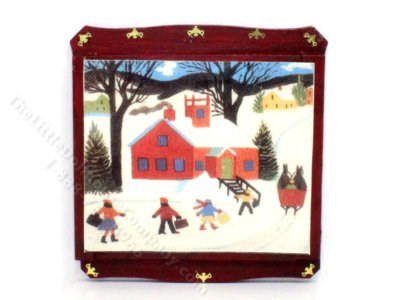 (image for) Miniature Maude Lewis Style Mural for Dollhouses