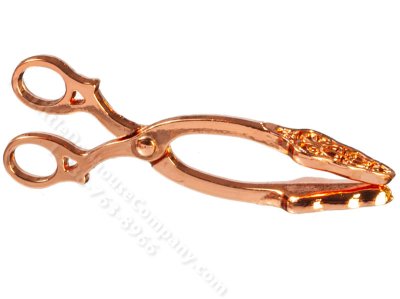(image for) Miniature Copper Tongs for Dollhouses