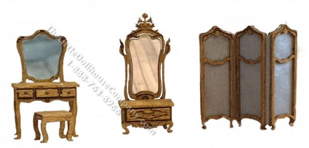 (image for) 1:48 Scale 4pc Victorian Ladies' Dressing Room Kit