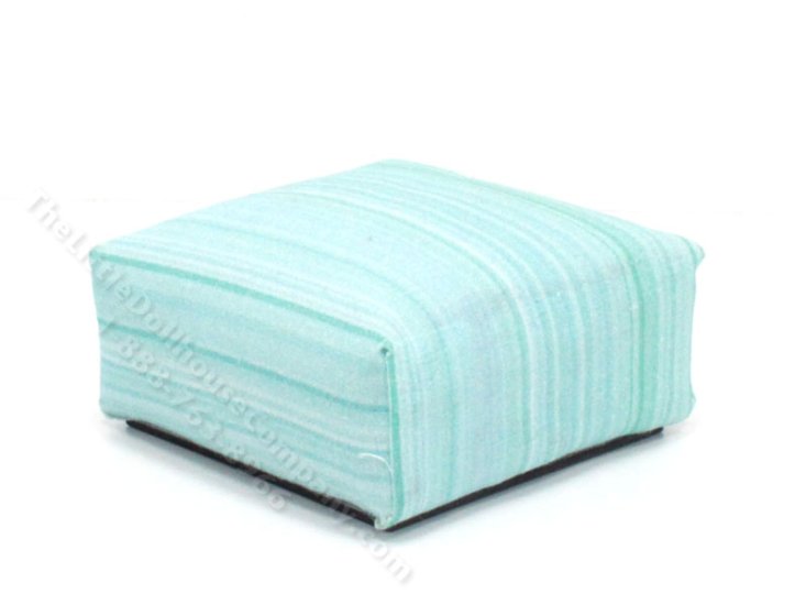 (image for) Miniature Green Striped Ottoman by PRD Miniatures