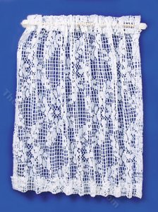 (image for) Miniature White Lace Curtain for Dollhouses