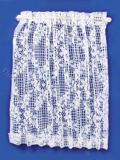 (image for) Miniature White Lace Curtain for Dollhouses