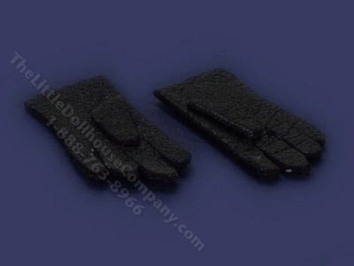 (image for) Miniature Black Gloves for Dollhouses