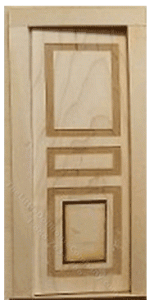 (image for) Miniature Three Panel Wooden Door With Dog Door