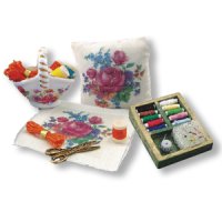 (image for) Dollhouse Scale Model Needlepoint Set