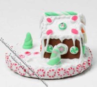 (image for) Miniature Gingerbread House for Dollhouses