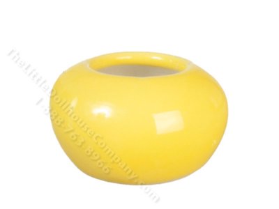 (image for) Miniature Short Yellow Vase for Dollhouses