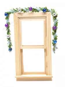 (image for) Miniature Single Door or Window Garland with Baubles