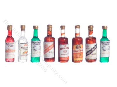 (image for) 1:24 Scale Liquor Bottle Set for Dollhouses