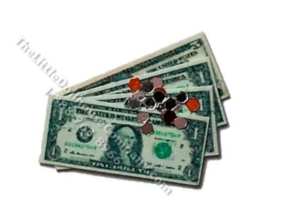 Miniature Money Paper Coin Currency Kit for Dollhouses (image for) Miniature Money Paper Coin Currency Kit for Dollhouses
