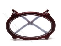 (image for) Miniature Glass Top Mahogany Coffee Table for Dollhouses
