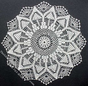 (image for) Miniature Handmade Lace Snowflake Shaped Doily for Dollhouses