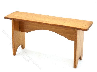 (image for) Miniature Walnut Farmhouse Bench