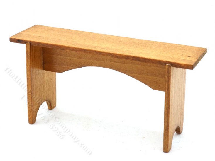 (image for) Miniature Walnut Farmhouse Bench