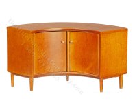 (image for) Miniature Mid Century Modern Crescent Sideboard for Dollhouses