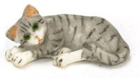 (image for) Miniature Grey Kitten for Dollhouses