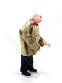 (image for) Miniature Handcrafted Vintage Elder Man in Gold by Detta's Darling Dolls