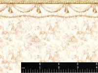 (image for) Pink Toile Pattern Miniature Wallpaper for Dollhouses