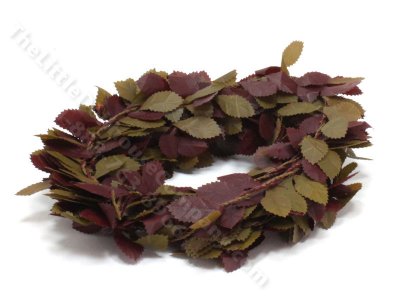 (image for) Miniature Autumn Red/Green Leaf Garland for Dollhouses