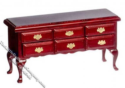 (image for) Miniature Mahogany Huntboard for Dollhouses