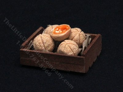 (image for) Miniature Crate of Cantaloupe for Dollhouses