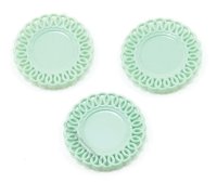 (image for) Miniature Jadeite Lace-Edged Plates For Dollhouses