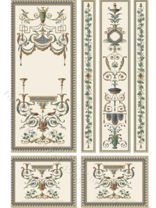 (image for) Miniature Wall Panel Wallpaper for Dollhouses