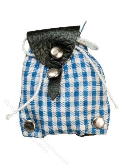 (image for) Miniature Blue Gingham Backpack for Dollhouses