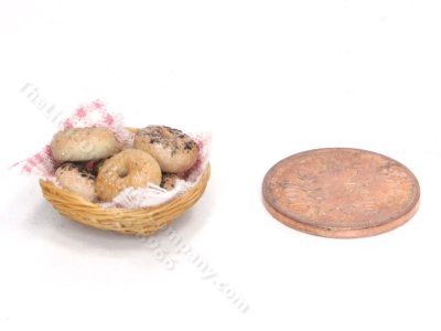 (image for) Miniature Basket of Bagels