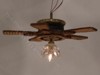 (image for) Miniature 12V Ceiling Light and Working Fan for Dollhouses