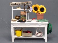 (image for) Miniature Garden Work Bench with Accessories for Dollhouses