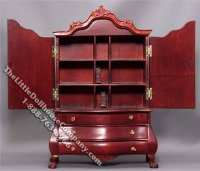 (image for) Miniature Mahogany Dutch Baby Cabinet for Dollhouses