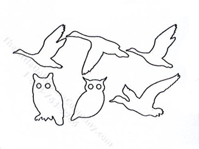 (image for) Miniature Wooden Bird Silhouettes Kit by Pierluigi