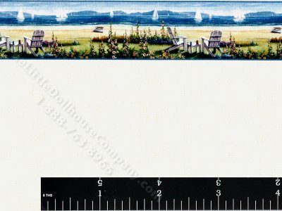 (image for) Natural Linen + Beach Pattern Miniature Wallpaper for Dollhouses
