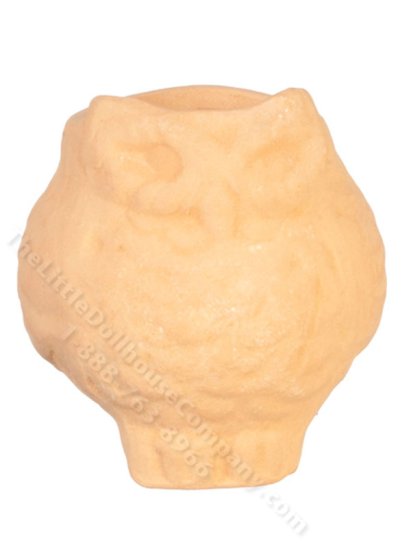 (image for) Miniature Terracotta Owl Pot for Dollhouses