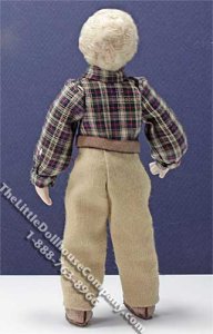 (image for) Miniature Child in Brown Shirt and Pants by Patsy Thomas