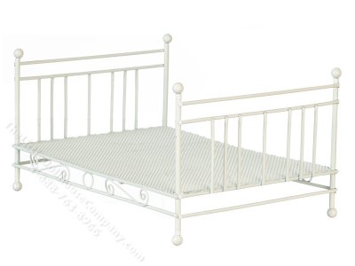 (image for) Miniature White Wire Bed Frame for Dollhouses