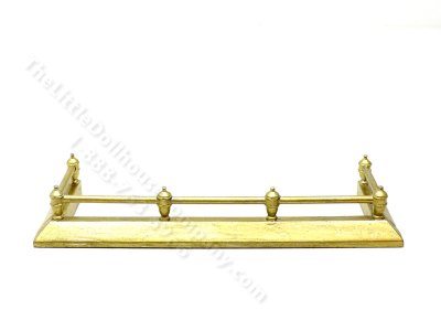 (image for) Miniature Large Fireplace Fender for Dollhouses - Gold