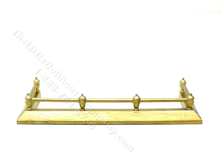 (image for) Miniature Large Fireplace Fender for Dollhouses - Gold